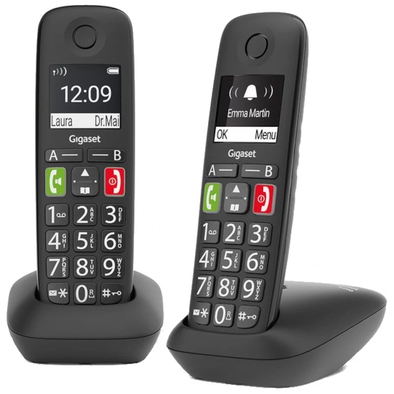 Gigaset E290 Duo Teléfono DECT/analógico Negro - Teléfono