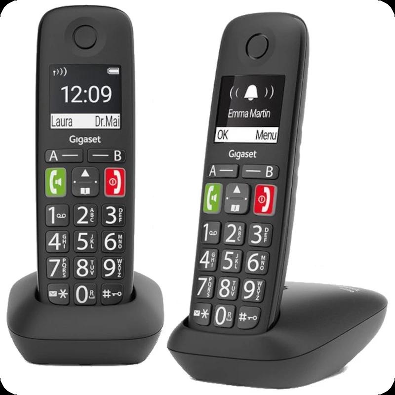 Gigaset E290 Duo Teléfono DECT/analógico Negro - Teléfono