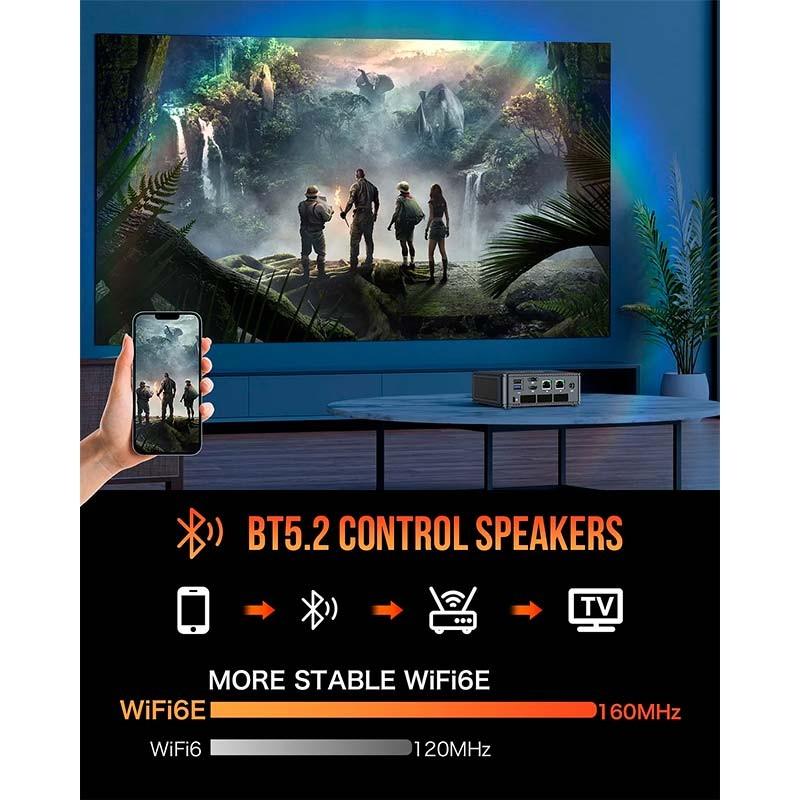 GMKtec M6 AMD Ryzen 5 6600H Preto - Bluetooth 5.2