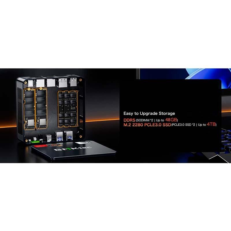 GMKtec M6 AMD Ryzen 5 6600H Preto - ranhuras para memória