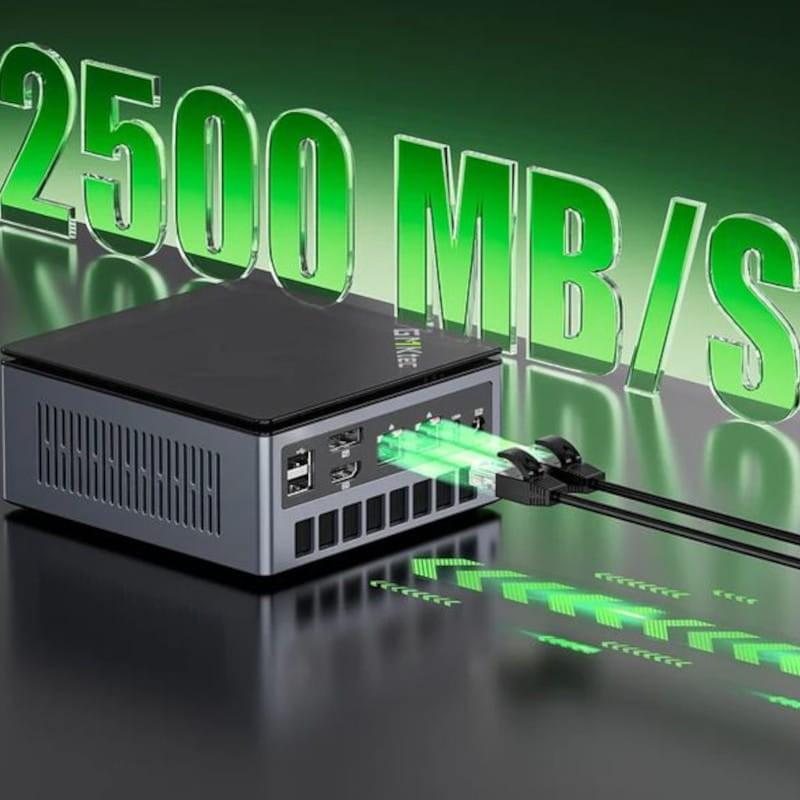 Ethernet de GMKtec NucBox M7 AMD Ryzen 7 Pro 6850H/16 Go DDR5/512 Go SSD/Windows 11 Pro Argent - Mini PC