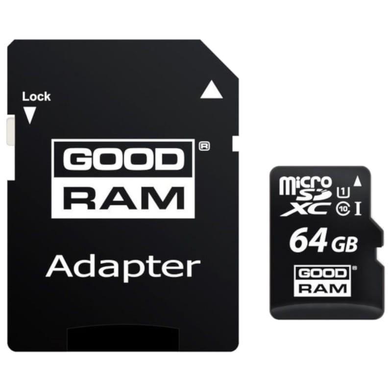 Carte mémoire GoodRAM MicroSDXC 64 Go UHS-I + Adaptateur - Adaptateur