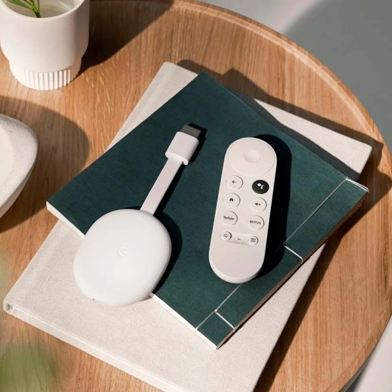 foto real del Google Chromecast con Google TV Full HD Blanco