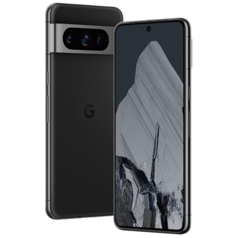 Google Pixel 8 Pro 5G 12GB/128GB Negro Obsidiana - Teléfono móvil vista frontal y trasera