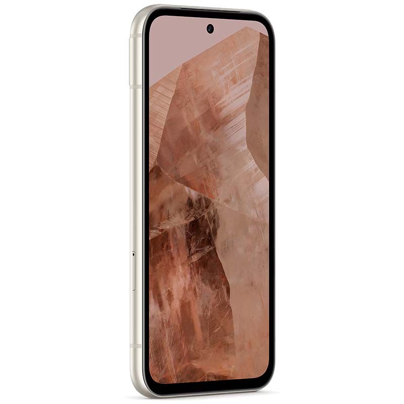 Teléfono móvil Google Pixel 8a 5G 8GB/128GB Porcelana Renovado - Estado Excelente Vista frontal lado derecho