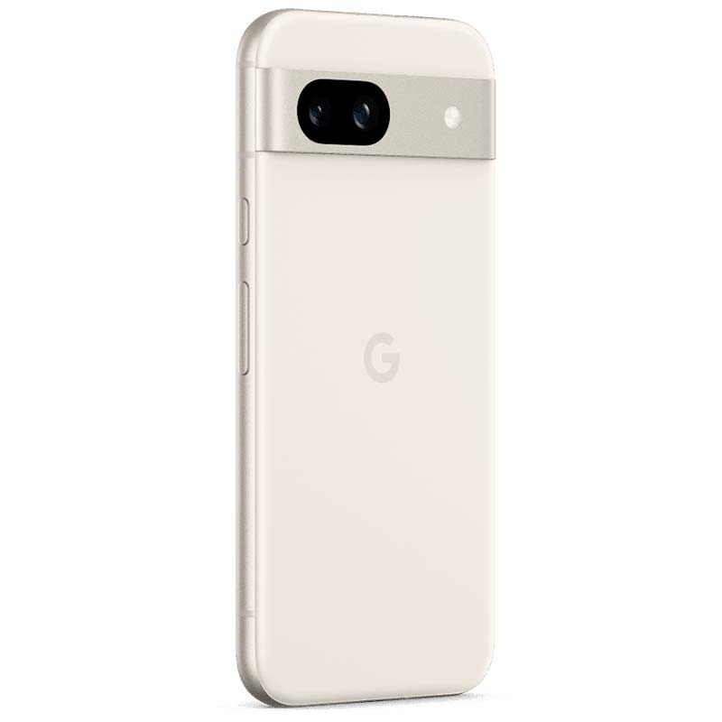 Teléfono móvil Google Pixel 8a 5G 8GB/128GB Porcelana Renovado - Estado Excelente Vista trasera lado derecho