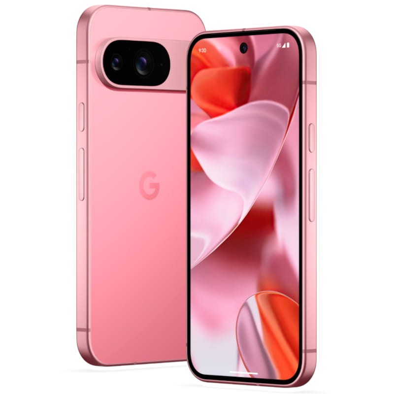Google Pixel 9 5G 128 Go Rose Pivoine - Téléphone portable Vue avant et arrière