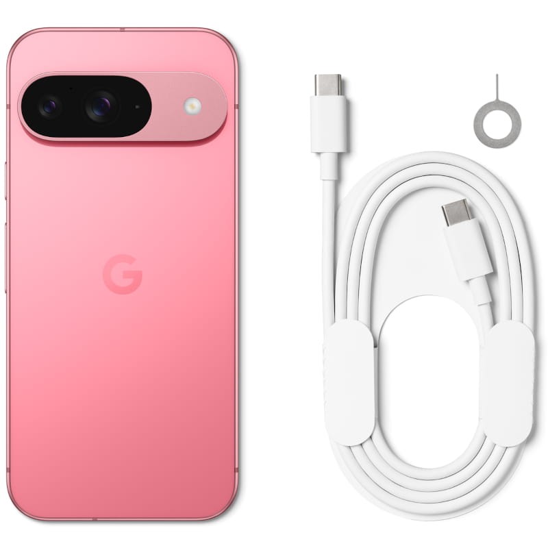 Google Pixel 9 5G 128 Go Pivoine Rose - Téléphone portable Contenu de la boîte