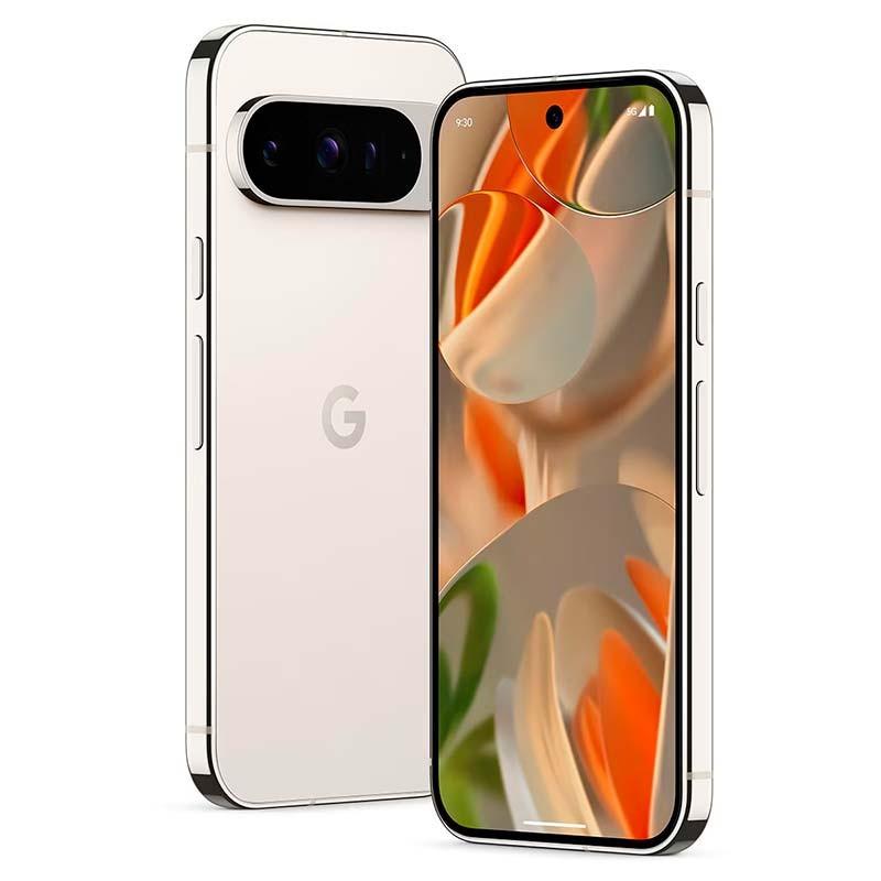 Google Pixel 9 Pro 5G 16Go/128Go Porcelaine - vue de face, arrière et latérale