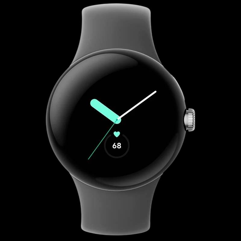 Google Pixel Watch Wi-Fi Prateado com Bracelete Carvão