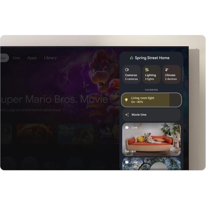 APPs de Google TV Streamer 4K avec IA et commande vocale Porcelaine - Android TV