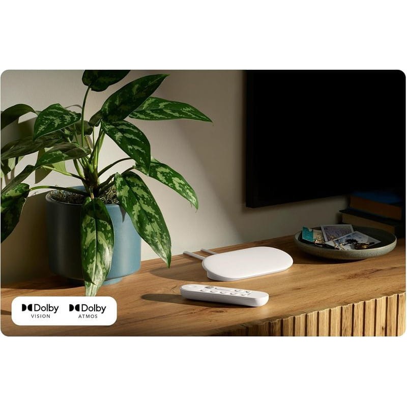 Puissant de Google TV Streamer 4K avec IA et commande vocale Porcelaine - Android TV