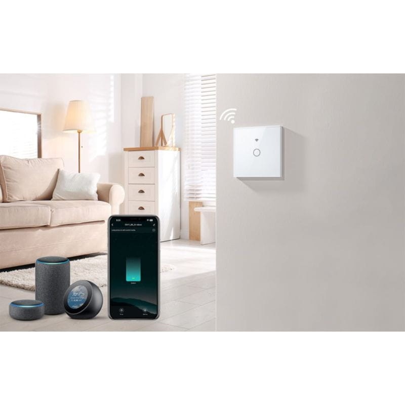 Interruptor Gosund SLS1 con sistema eléctrico con y sin cable neutro