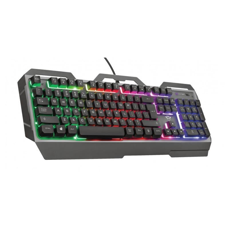 Trust GXT 856 Torac Membrana RGB Negro - Teclado Gaming perfil izquierdo