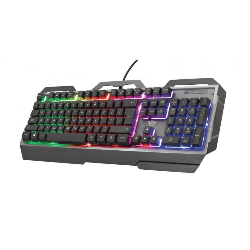 Trust GXT 856 Torac Membrana RGB Negro - Teclado Gaming perfil derecho