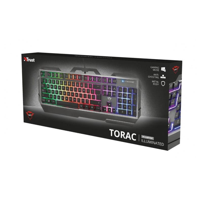 Trust GXT 856 Torac Membrana RGB Negro - Teclado Gaming en caja
