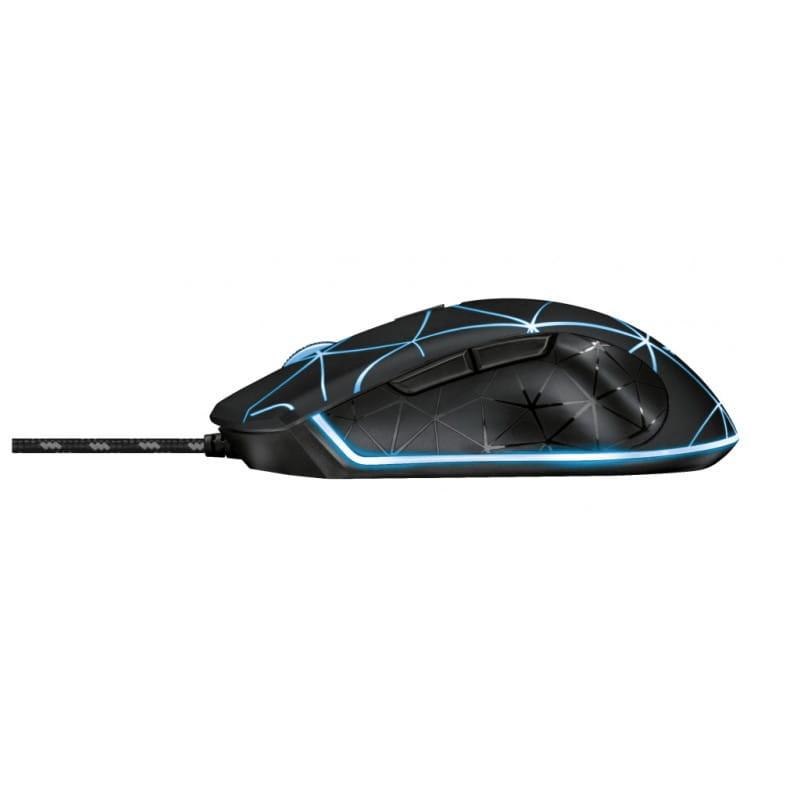 Trust GXT 133 Locx USB Preto - Rato para jogos - 4000 DPI perfil azul