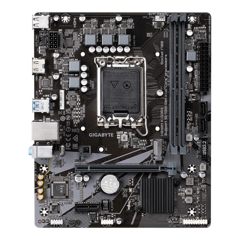 Gigabyte H610M K DDR4 1.0 LGA 1700 micro ATX Gigabit Ethernet – Placa Base vista frontal