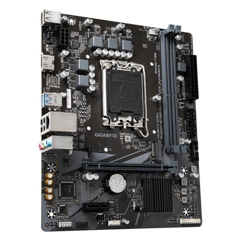 Gigabyte H610M K DDR4 1.0 LGA 1700 micro ATX Gigabit Ethernet – Placa Base vista lateral