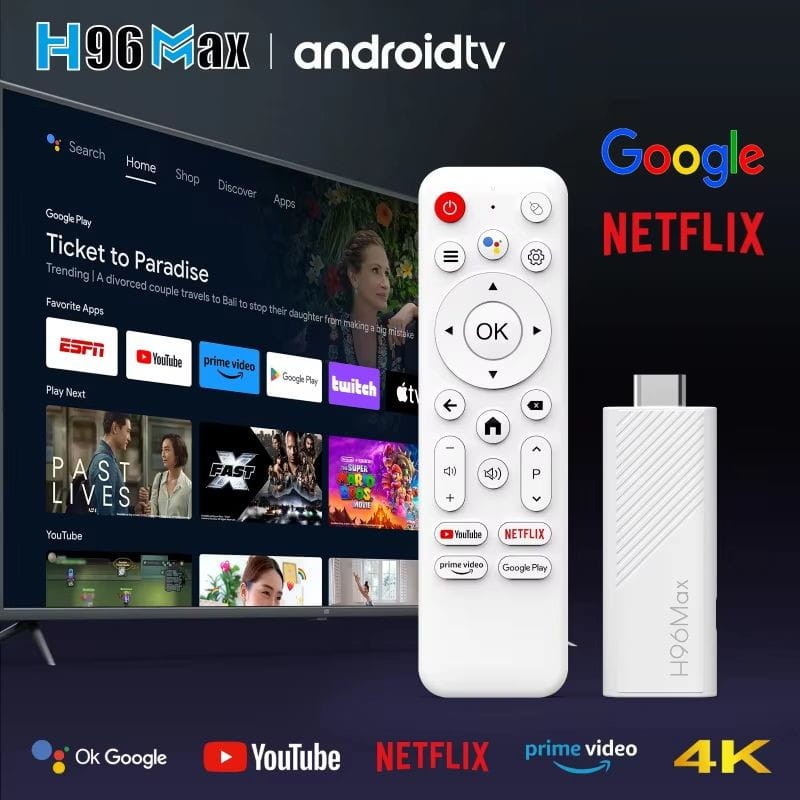 Connexions de H96 MAX H313 Mini 2Go/16Go Android 14 - Android TV Stick