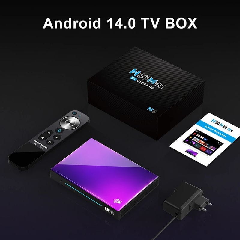 Contenido de H96 Max M9 RK3576 8GB/128GB Wifi 6 Negro - Android TV