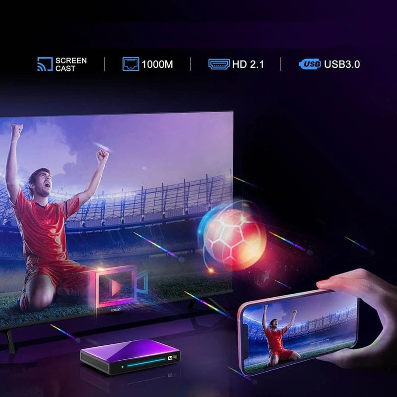 Gran calidad de H96 Max M9 RK3576 8GB/128GB Wifi 6 Negro - Android TV