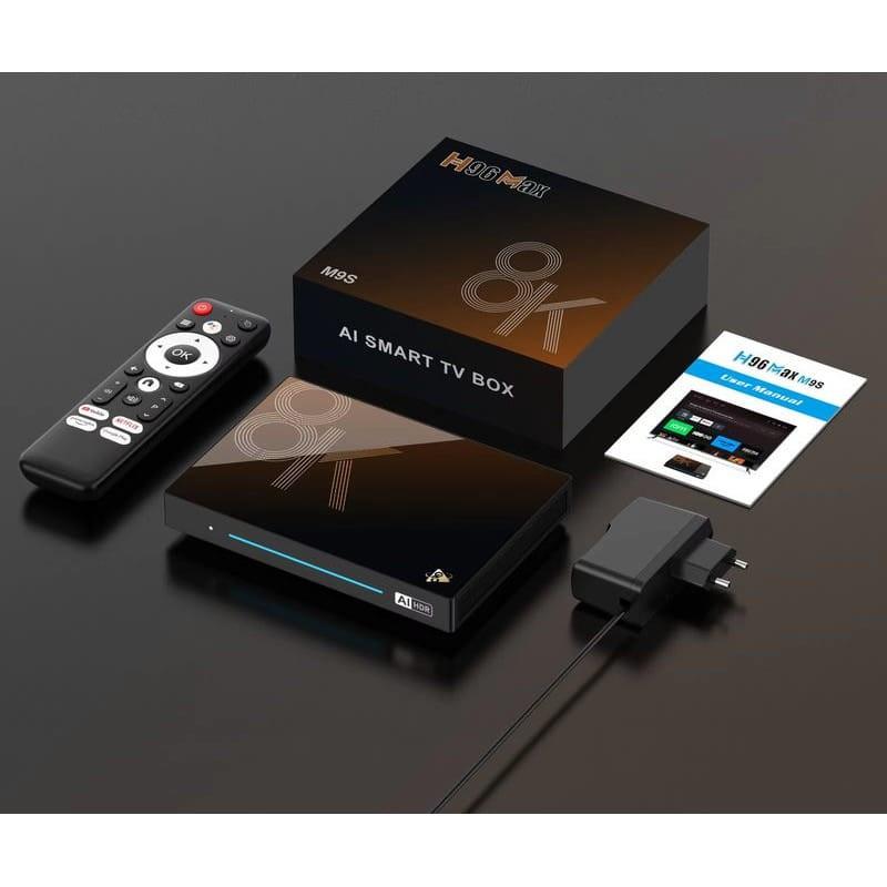 Contenido de H96 MAX M9S 8K RK3576 8GB/128GB Wifi 6 Android 14 Negro - Android TV
