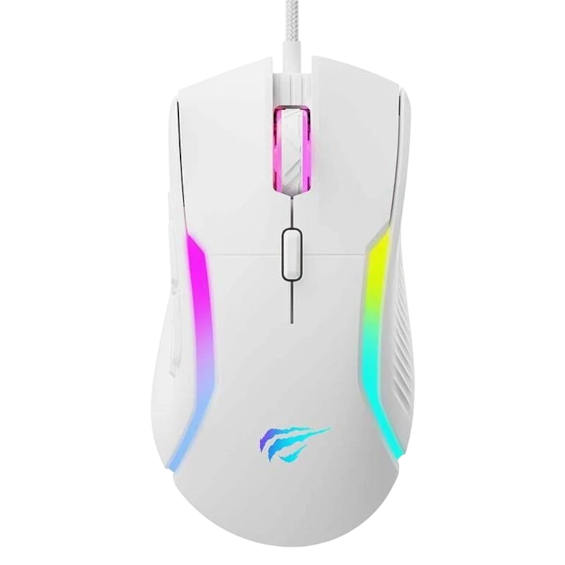 Havit MS1033 RGB 8000 DPI 9 Botones Blanco - Ratón gaming