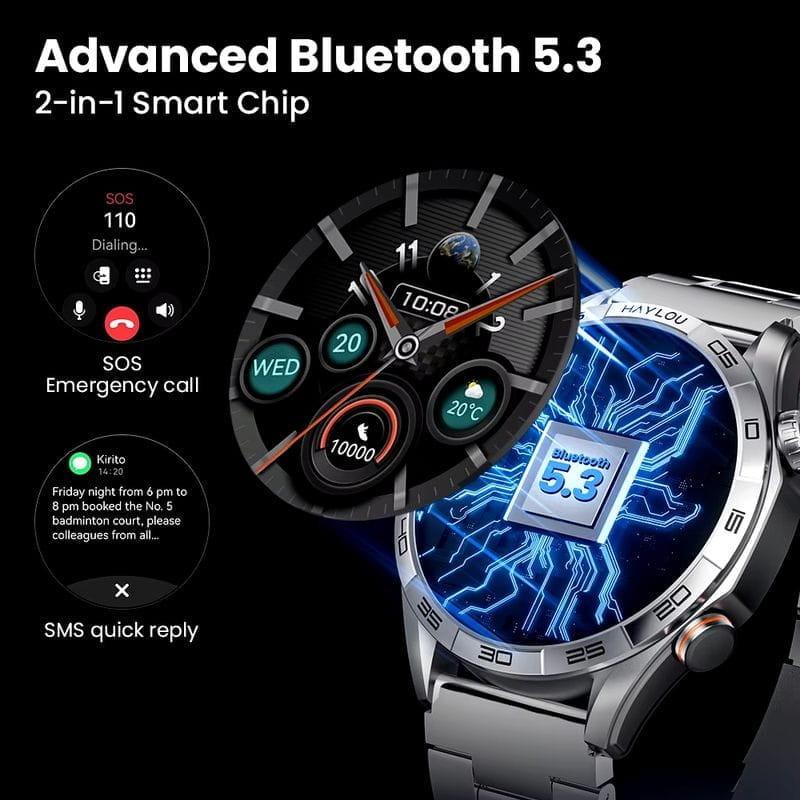 Tátil de Haylou Solar 5 Preto Pack 2 Correias - Relógio Inteligente