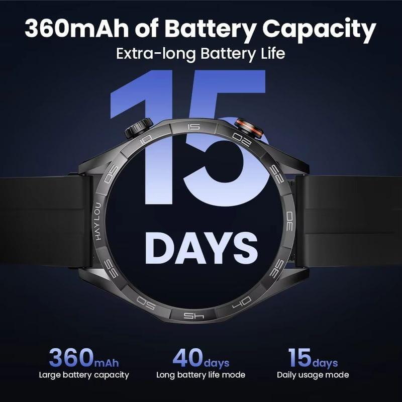 Bateria de Haylou Solar 5 Prata Pack 2 Correias - Relógio Inteligente