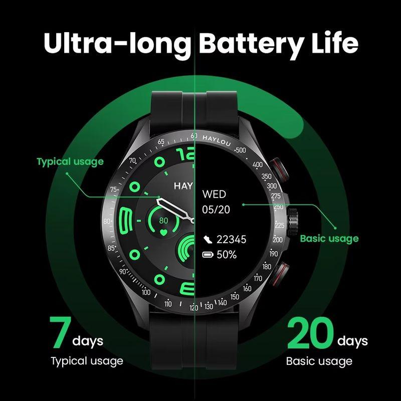 Bateria de Haylou Solar Pro Prata - Relógio inteligente 