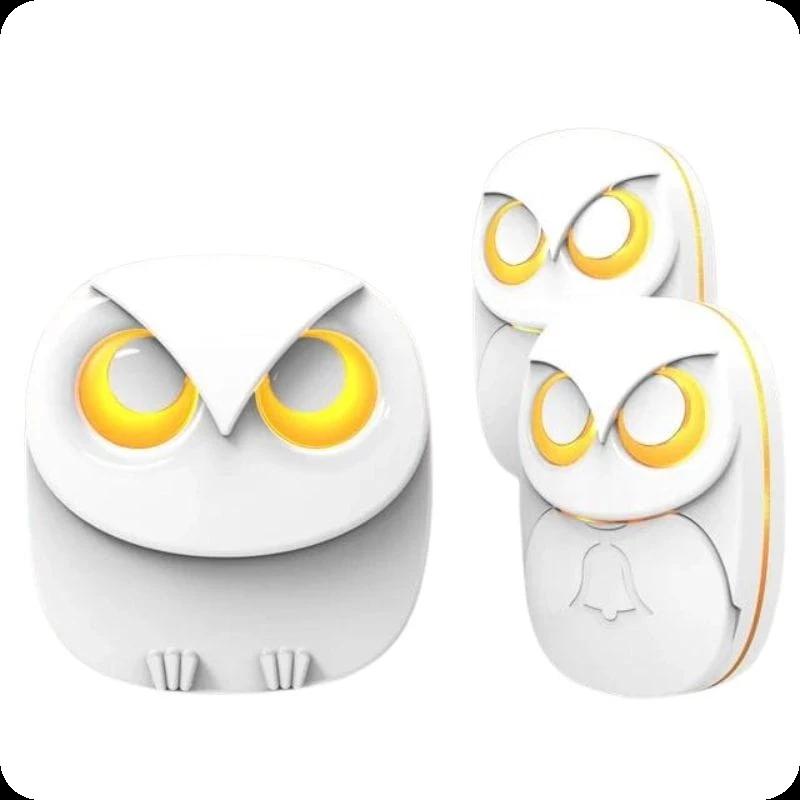 Sonnette sans fil HB-808 Hiboux Blanc 2 émetteurs