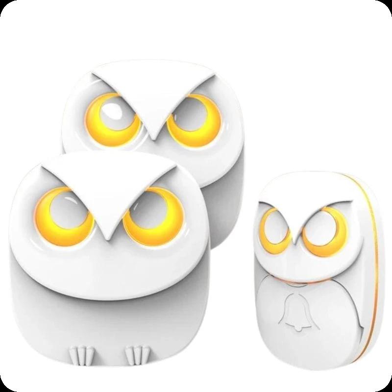 Timbre inalámbrico HB-808 Búhos Blanco 2 Receptores