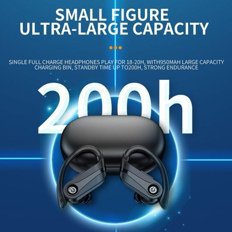 Écouteurs Bluetooth HBQ YYK-Q63-3 Noir avec 20 heures d'autonomie