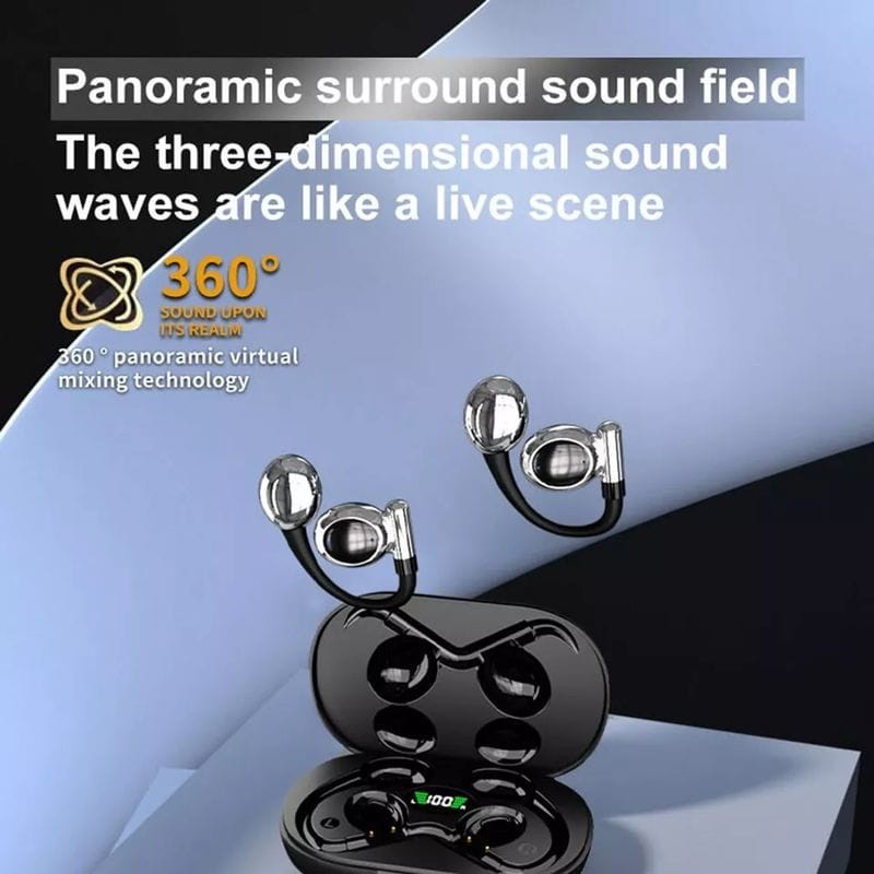 Som espacial de HBQ YYK-880 Gancho Branco - Auriculares Bluetooth