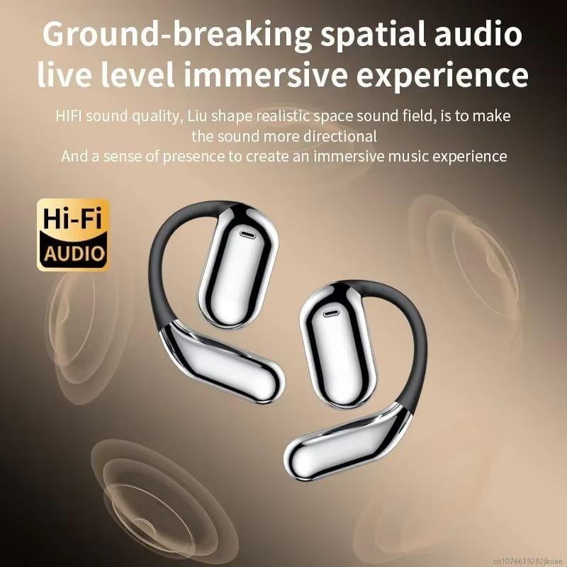 Design ouvert de HBQ YYK-Q16 PRO ANC LCD Gris - Ecouteurs Bluetooth