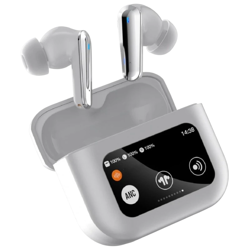 HBQ YYK-Q30 ANC LCD Argent  - Ecouteurs Bluetooth