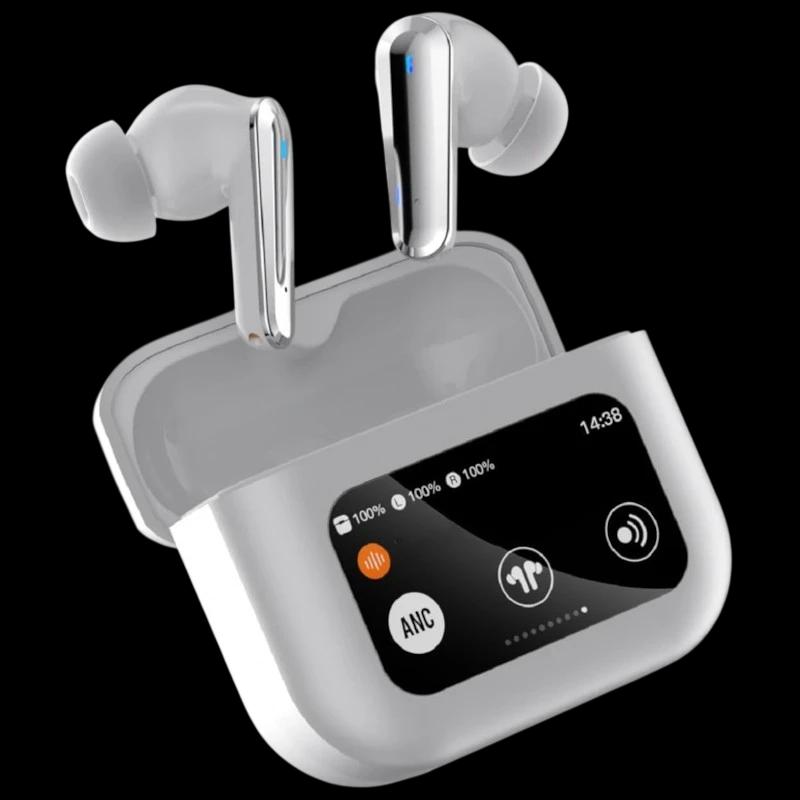 HBQ YYK-Q30 ANC LCD Plata - Auriculares Bluetooth