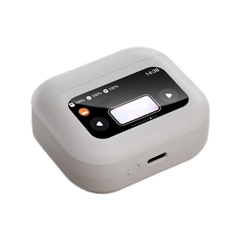 Desde abajo de HBQ YYK-Q30 ANC LCD Plata - Auriculares Bluetooth