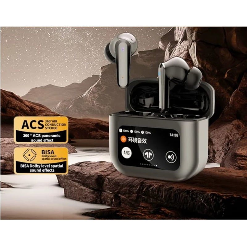 Formatos de HBQ YYK-Q30 ANC LCD Plata - Auriculares Bluetooth