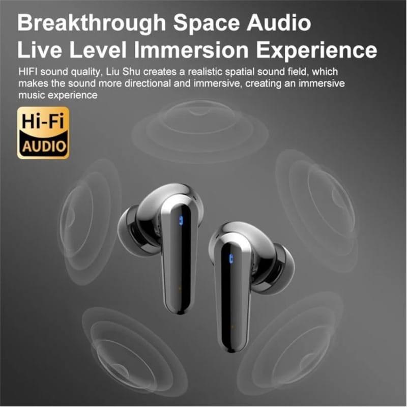 Sonido espacial de HBQ YYK-Q30 ANC LCD Plata - Auriculares Bluetooth