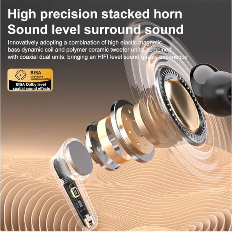 Pantalla LCD de HBQ YYK-Q30 ANC LCD Plata - Auriculares Bluetooth