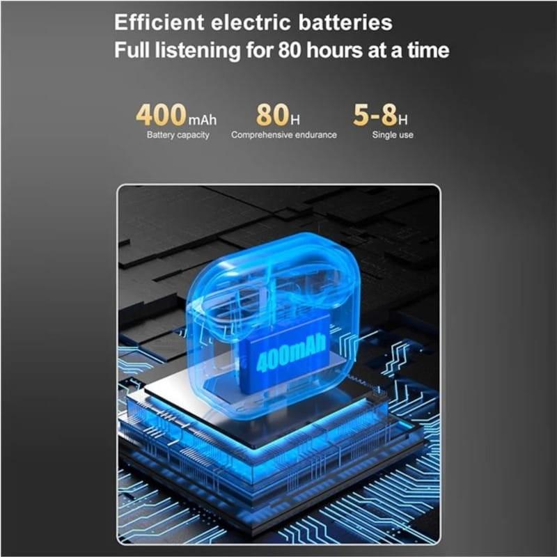 Batería de HBQ YYK-Q30 ANC LCD Plata - Auriculares Bluetooth