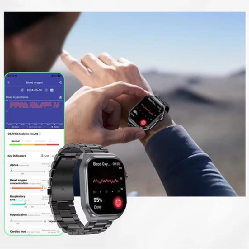 Control de la salud de Hello ET585 Cuero  Negro - Reloj inteligente