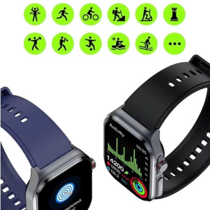 Modos deportivos de Hello ET585 Cuero  Negro - Reloj inteligente