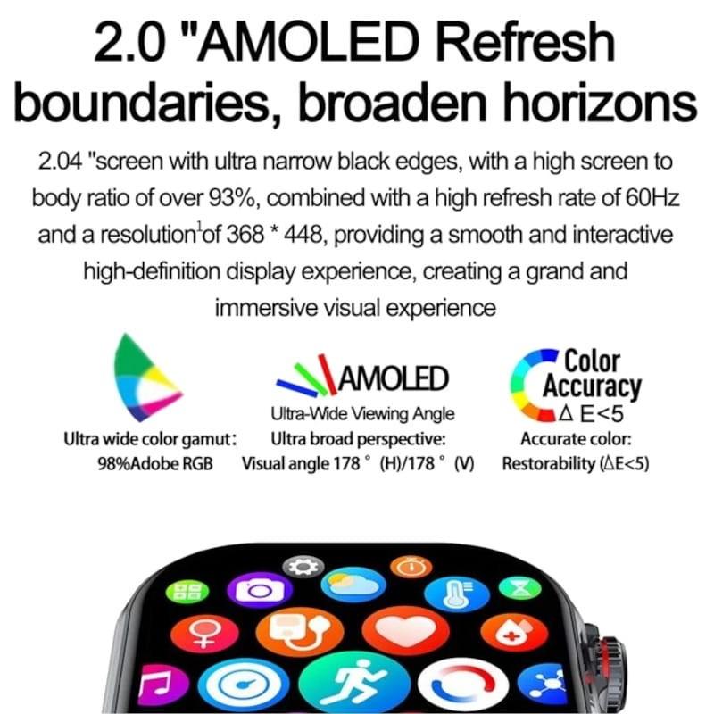 Tamaño de pantalla de Hello ET585 Silicona Azul - Reloj inteligente