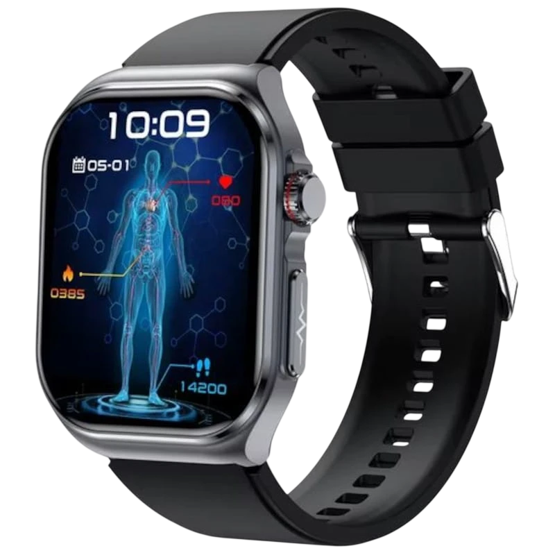 Hello ET585 Silicona Negro - Reloj inteligente