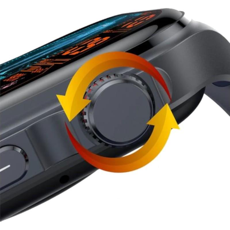 Giro del botón de Hello ET585 Silicona Negro - Reloj inteligente