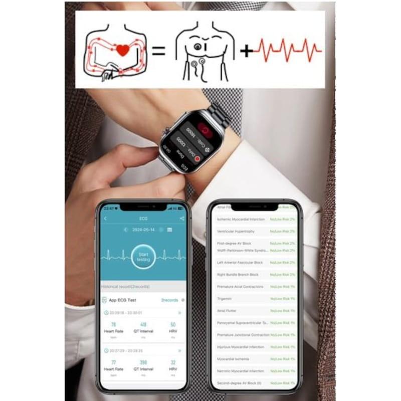 Electrocardiograma de Hello ET585 Silicona Negro - Reloj inteligente