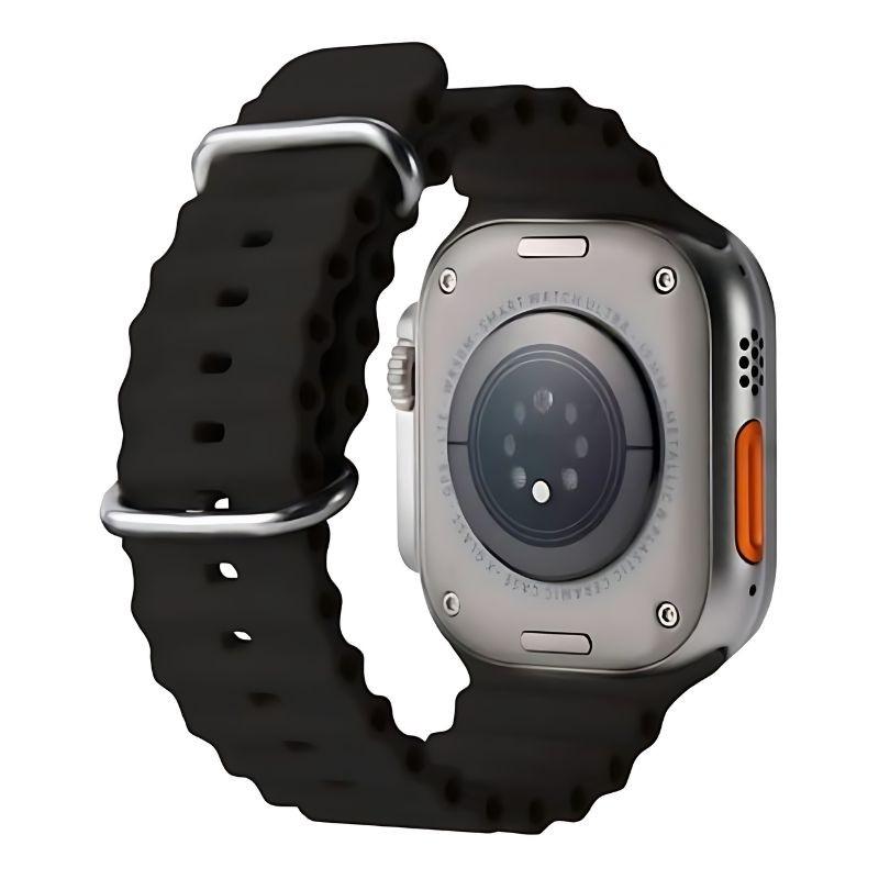 Vista trasera del Reloj inteligente Hello Watch 3 Plus Negro con correa de silicona